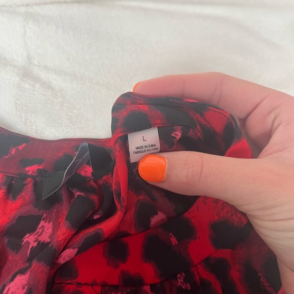 Tahari Red Blouse - Picture 2 of 5